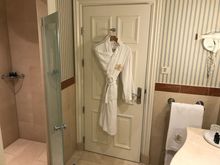 Heated towelrack and bathrobe