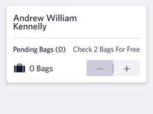 Check in on Fly Delta app incorrectly indicates I can check 2 bags for free, and in any case the checked bag count cannot be incremented past 2.