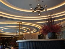 A lot of recessed lighting everywhere...