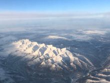 Starting our descent over the Denali National Park entrance