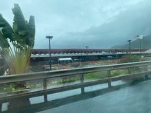 Rain on arrival at STT