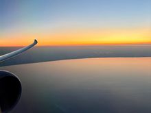 “Feet wet” over Lake Michigan