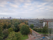 Received an upgrade to the 9th floor, the top, where the lounge is, city view, fall colors.
