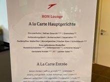 A la carte menú