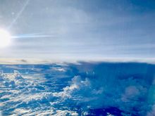 FL410 crossing into the Arabian Sea