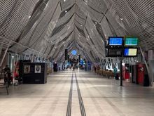 The Montpilliar train station looks like a cathedral