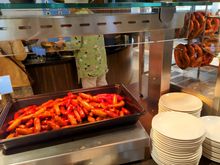 Ubiquitous sausages, which I always avoid when in the Crown Lounge - you just don't know what's in them!