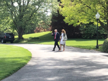 on his way to Mar-a-Largo : not taking questions from reporters