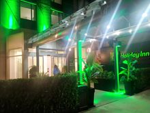 Main entrance at night of the Holiday Inn W 43rd Street 