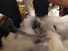 Then came the theater: smoke thanks to dry ice