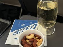 Who doesn't love warm nuts and sparking wine?