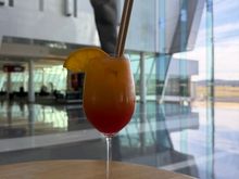Drink #1 Tequila sunrise courtesy of priority pass 