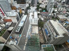 Both the building on the left, facing Surawong, and the one on the right are being gutted and refurbished. 