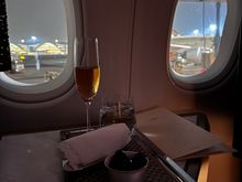 Pre departure champagne 