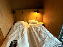 I am alone, but I would NOT like this if traveling with another person. I cannot remember the last time i had a bed without access to the floor from both sides.