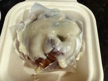 The very decadent cinnamon roll from Lappert’s Hawaii 