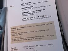 Menu, from start to finish, the best meal