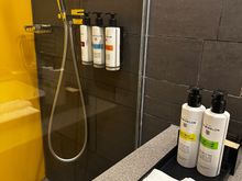 Nice shower with rain and handle