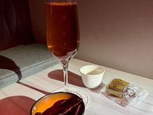 Post takeoff drinks + dates & Arabic coffee + beetroot chips (was offered option between peanuts and this).