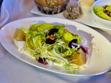 Golden beetroot and goat's cheese salad