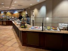 Restaurant breakfast buffet, with the good cut fruit, steam trays for scrabbled eggs and breakfast meats, and usual other items. There is no longer an omelette chef. There's no effort to go above and beyond with local or freshly baked items, but the breakfast