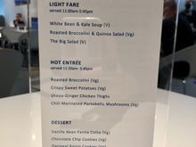 Not a bad menu...