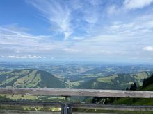 Looking back over southern Germany from the top of Hochgrat. The Lindner is in the middle 