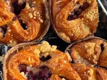 Took the plunge and bought a package of the blueberry cheesecake caramelized croissants - a bit reminiscent of Kouign Amman. While they are certainly tasty, I didn’t swoon as I was lead to believe I would. 