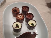 Assorted chocolates (self served from the cheese/dessert table from the buffet)