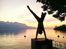 A sculpture on the lakeside near the Casino in Montreux 