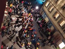 Crowd in the street during Carnival at Sion