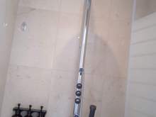 good water pressure, fixture sturdy (not plastic with silver coating)