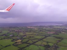 Nice views over the Northern Irish countryside after take-off 