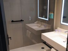 The bathroom facilities look better in this photo than they really were - they were very similar to those found in ibis hotels