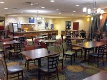 The breakfast area was just a seating area in the evening 