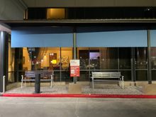 Designated smokers area at the Doubletree
