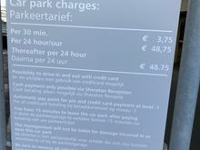 Pricing at Sheraton parking