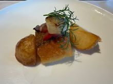 Pan Fried Halibut. Excellent texture. Not enough flavor.