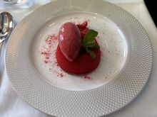 The cake was nice although the sorbet was rock hard which detracted a bit from the overall 