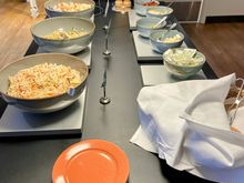 Lunch spread was basically salad