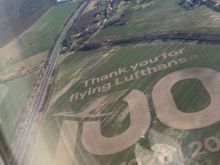 Saw this on my flight today from BER.. probably part of this upcoming anniversary flight 😅
