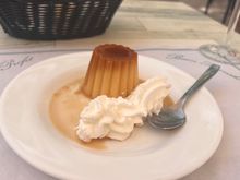 Flan con nata