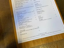 Breakfast menu