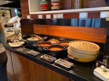 Small Asian selection next to omelette station 