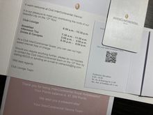 Club Intercontinental welcome letter 