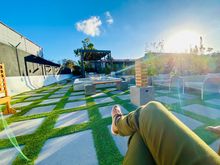 Best lounge, including the occasional whiff of jet fuel 