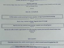 Menu, April 10