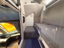 Crew rest immediately behind the cockpit