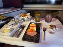 Fruit plate and yoghurt
