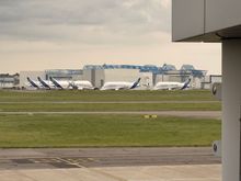 3 Beluga XLs and 2 Beluga classics parked up